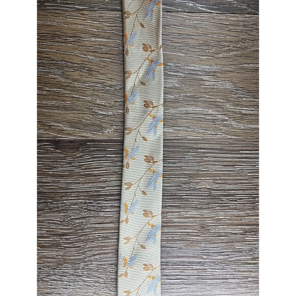 J. Crew Silk  D-Ring Ribbon Belt Small/Medium Women's Floral Pale Gold - Picture 8 of 9